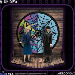 Mezco Toys Miércoles Addams^Figuras Wednesday & Enid 5 Points Miércoles