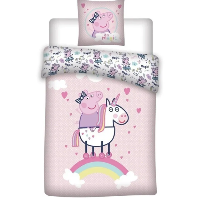 Niños New Import Ropa Y Téxtil: Cosas Que Ponerse Para Niños ^Funda Nórdica de Algodón Peppa Pig Unicornio 140x200cm