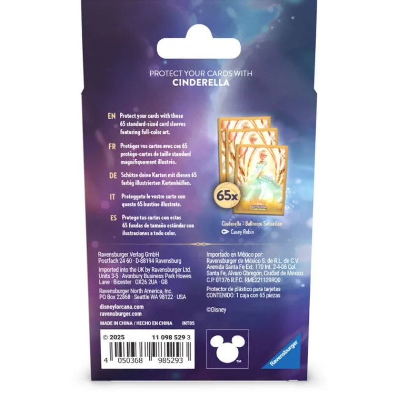 Ravensburger Más Regalos De Disney|Películas Y Personajes De Disney ·Cenicienta^Fundas de Cartas Cenicienta Disney Lorcana TCG