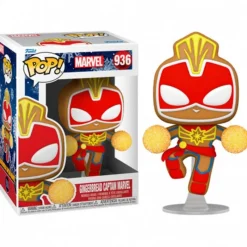 Funko Funko Marvel|Tazas Marvel^Pop Capitana Marvel Navidad Galleta de Jengibre
