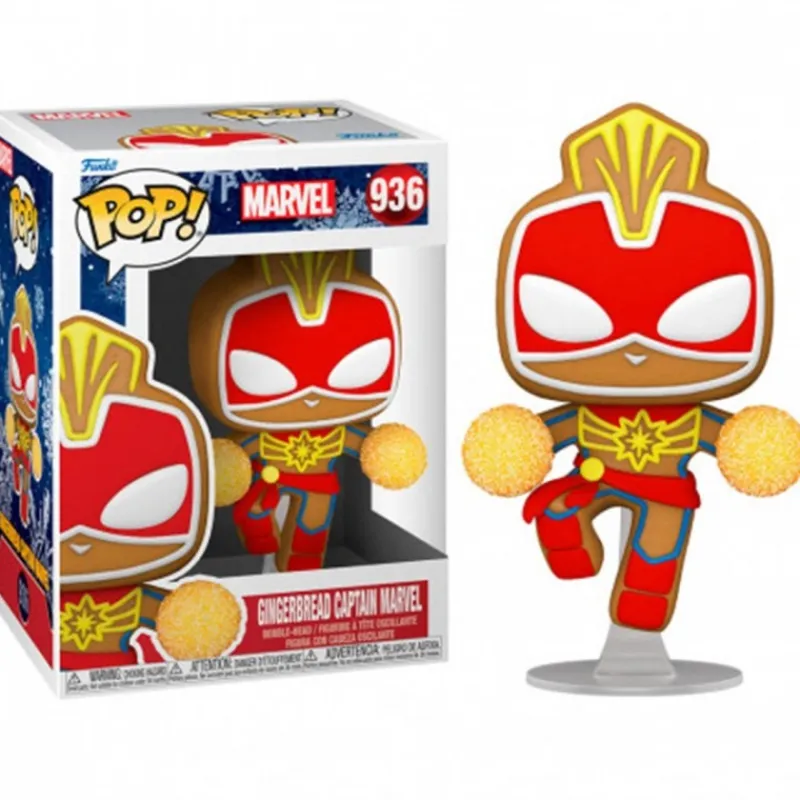Funko Funko Marvel|Tazas Marvel^Pop Capitana Marvel Navidad Galleta de Jengibre