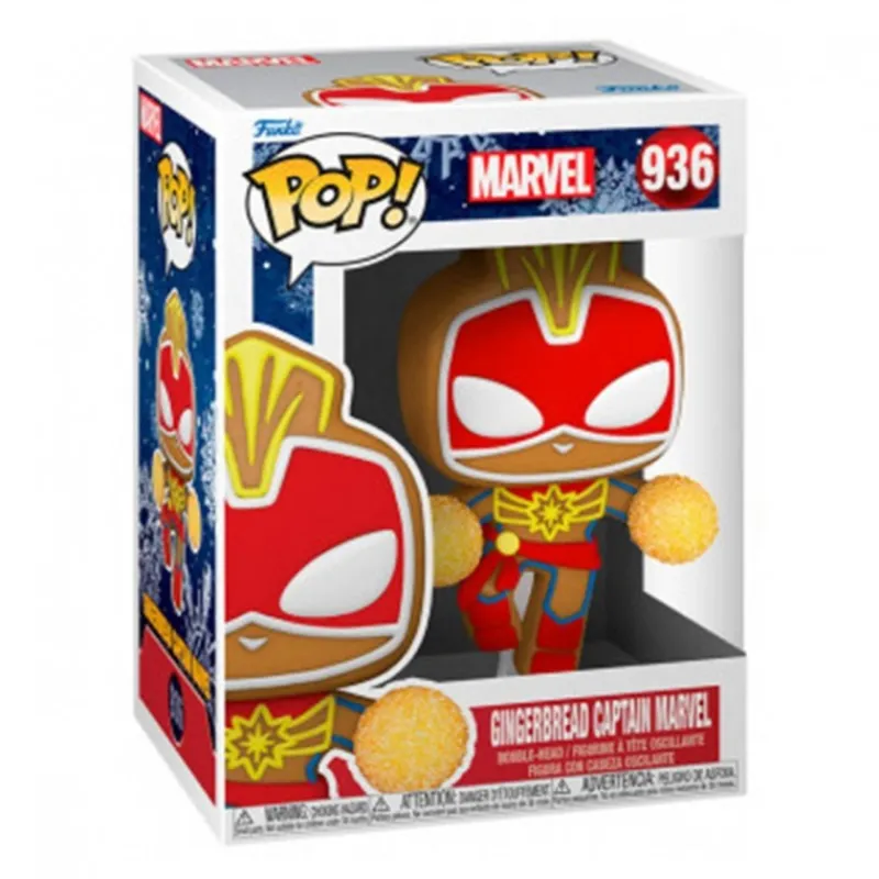 Funko Funko Marvel|Tazas Marvel^Pop Capitana Marvel Navidad Galleta de Jengibre