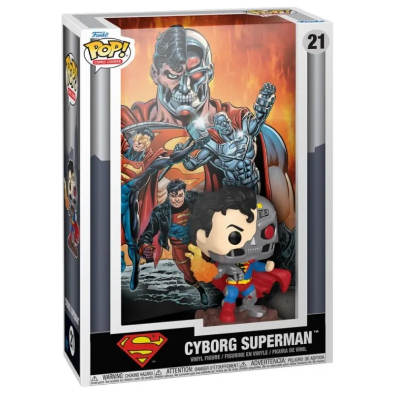 Funko Regalos De Superhéroes Dc|Funko Dc^POP! Cyborg Superman Comic Cover DC Comics Figura de Vinilo