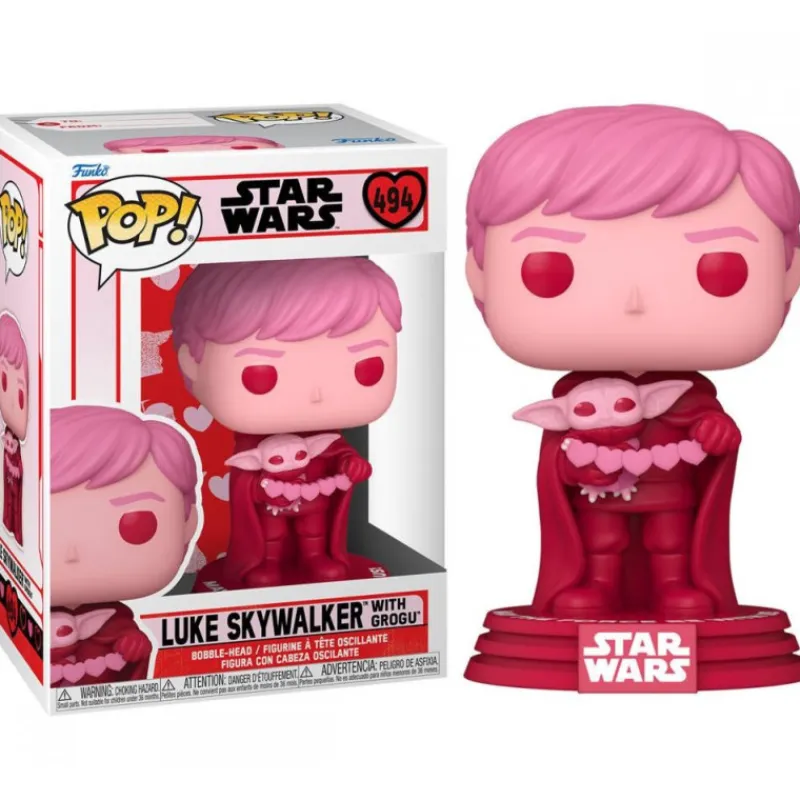 Funko The Mandalorian|Regalos Star Wars Por Personaje ^Pop! Luke y Grogu Especial San Valentin Mandalorian