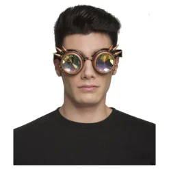 Hot Gafas de Steampunk Doradas con Pinchos Antifaces Y Gafas Para Disfraces