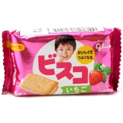 Outlet Galletas de Crema de Fresa Glico Chuches Japonesas