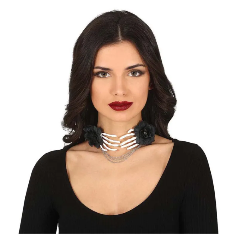 Disfrazzes Complementos Para Disfraces|Accesorios Halloween Y Terror ^Gargantilla con Manos de Esqueleto