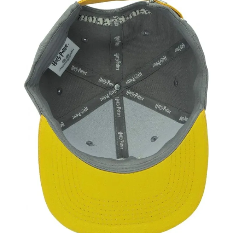 Gorra Harry Potter Snapback Gris y Amarillo Hufflepuff Hufflepuff