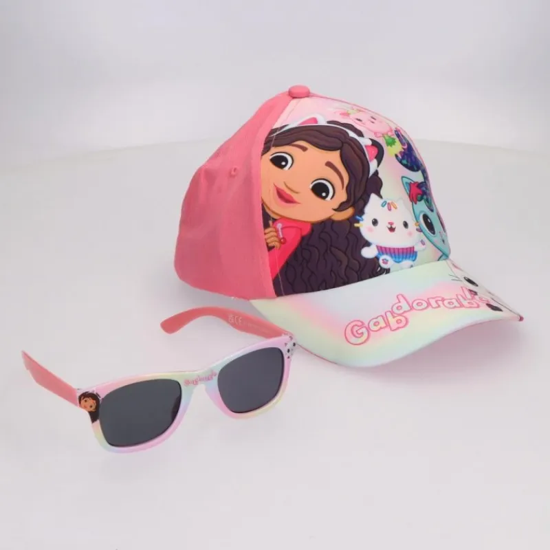 Cerdá Kids Accesorios Para El Pelo, Gafas De Sol Y Kits De Belleza Infantiles |Gabby'S Dollhouse^Gorra Infantil y Gafas de Sol Gabby's Dollhouse, Rosa 53 cm