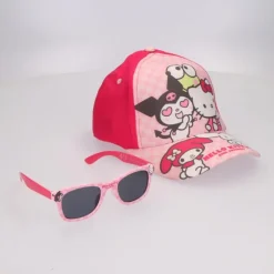Cerdá Kids Disney Para Niñas|Accesorios Para El Pelo, Gafas De Sol Y Kits De Belleza Infantiles ^Gorra y Gafas de Sol Hello Kitty 53 cm Rosa