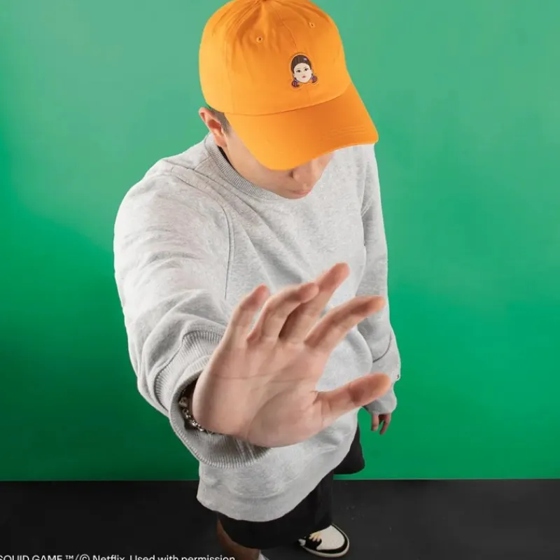 Hot Gorra Young-hee de Squid Game en color naranja El Juego Del Calamar