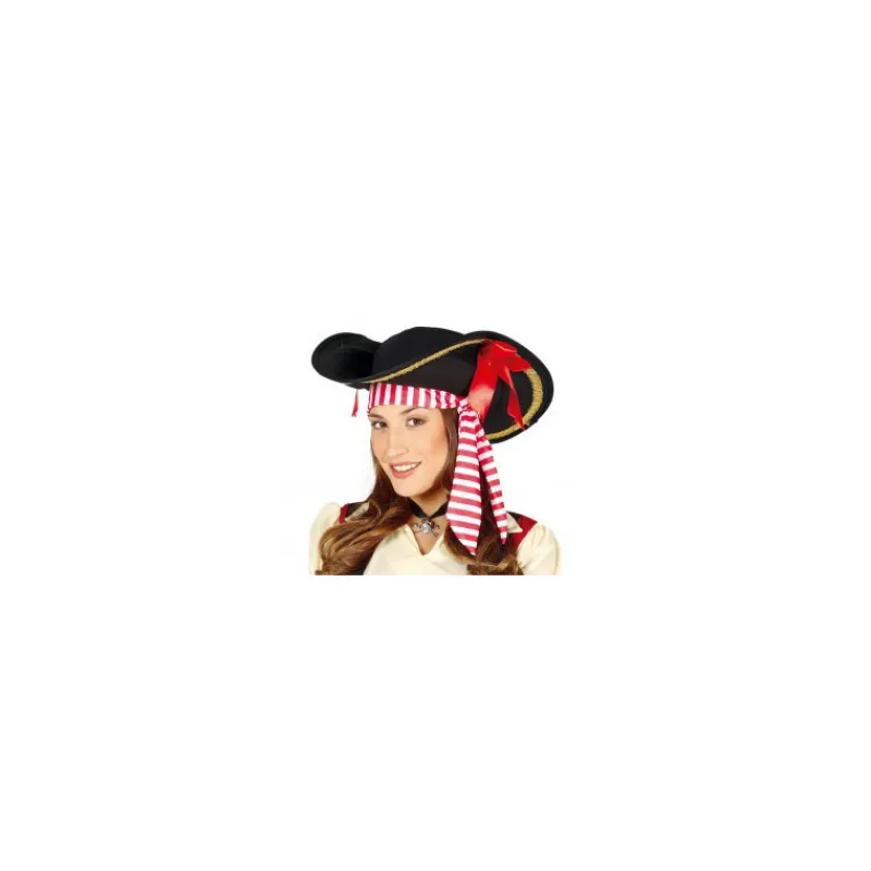 Disfrazzes Sombreros Y Cascos Para Disfraces |Disfraces Unisex^Gorro Corsaria con Lazo