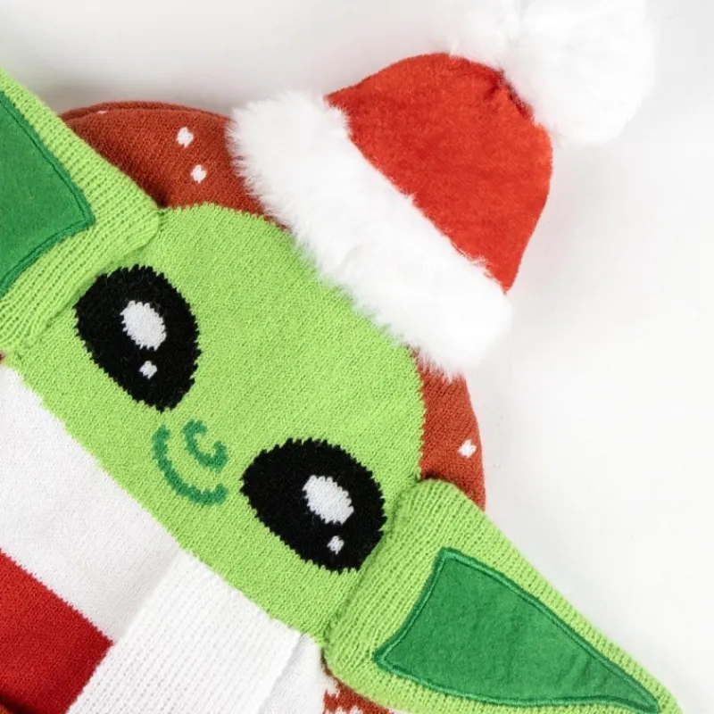 Cerdá Kids The Mandalorian^Gorro de Punto Christmas The Mandalorian 100% Acrílico Rojo