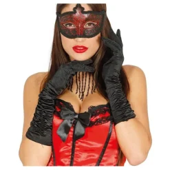 Disfrazzes Guantes Y Guateletes Para Disfraces|Accesorios Halloween Y Terror ^Guantes arrugados negros