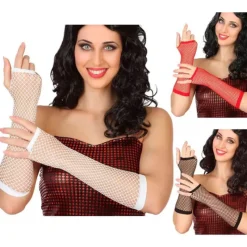 Disfrazzes Guantes Y Guateletes Para Disfraces|Accesorios Halloween Y Terror ^Guantes de Rejilla en varios colores