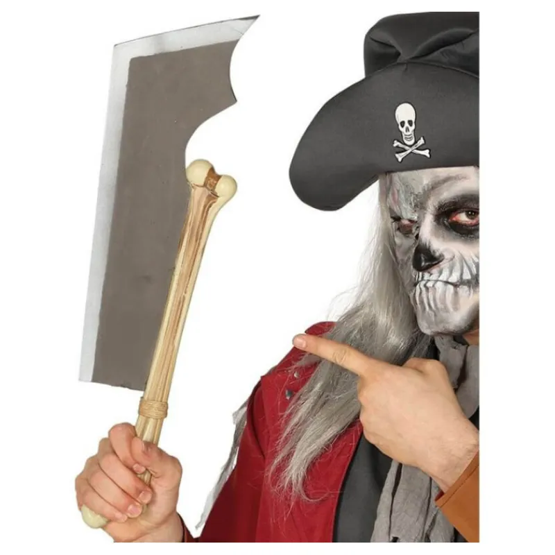 Sale Hacha con Hueso 50 cm Armas, Espadas Y Escudos Disfraces|Accesorios Halloween Y Terror