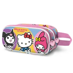 KaracterMania Para El Cole^Hello Kitty Happy Estuche Portatodo 3D Doble, Rosa