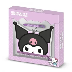 KaracterMania Para El Cole^Hello Kitty Kuromi Face Pack Diario Kawaii + Bolígrafo 6 Colores