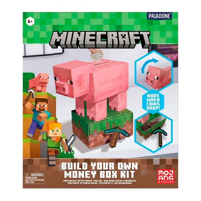 Otros Fabricantes Minecraft^Hucha Minecraft Cerdito 16 cm con Licencia Oficial