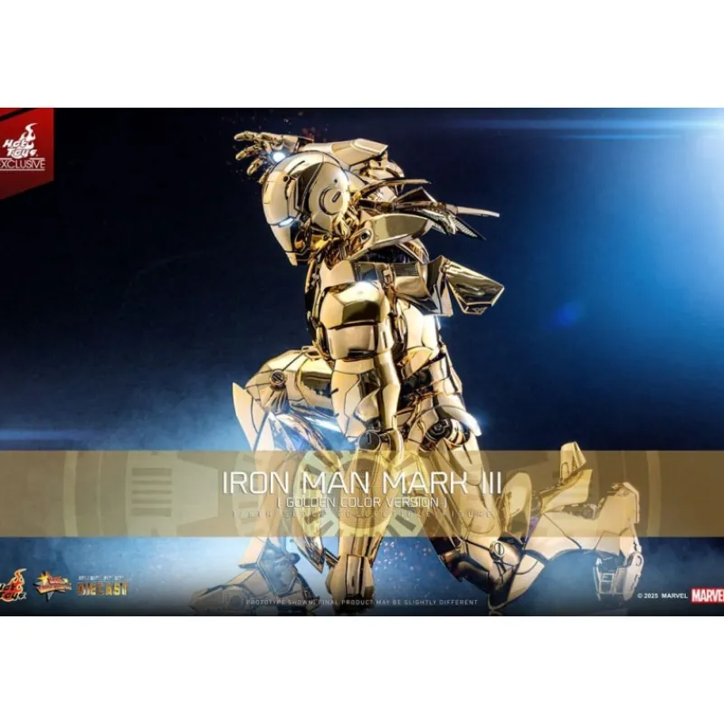 Online Iron Man Figura Movie Masterpiece Diecast 1/6 Mark III (Gold Color) Superhéroes Marvel|Coleccionismo Marvel