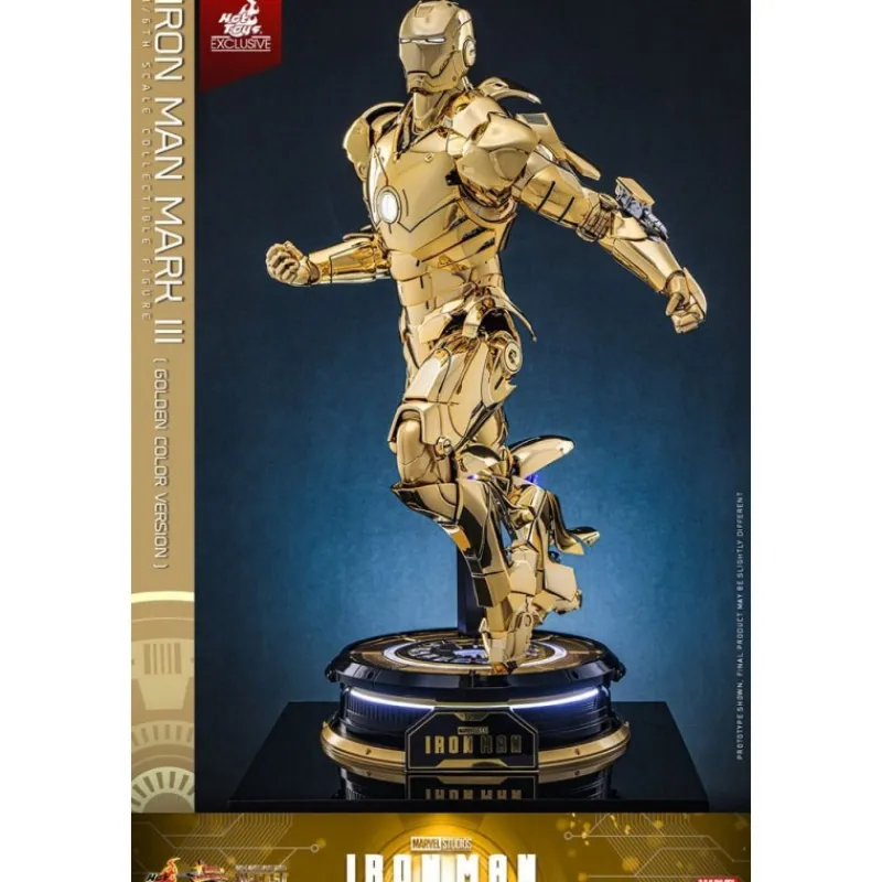 Online Iron Man Figura Movie Masterpiece Diecast 1/6 Mark III (Gold Color) Superhéroes Marvel|Coleccionismo Marvel