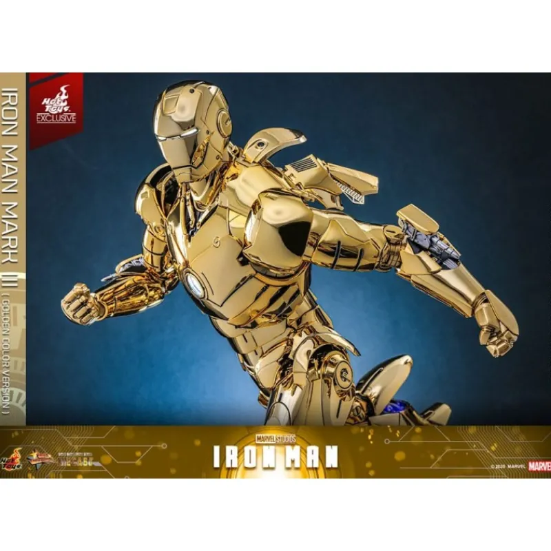 Online Iron Man Figura Movie Masterpiece Diecast 1/6 Mark III (Gold Color) Superhéroes Marvel|Coleccionismo Marvel