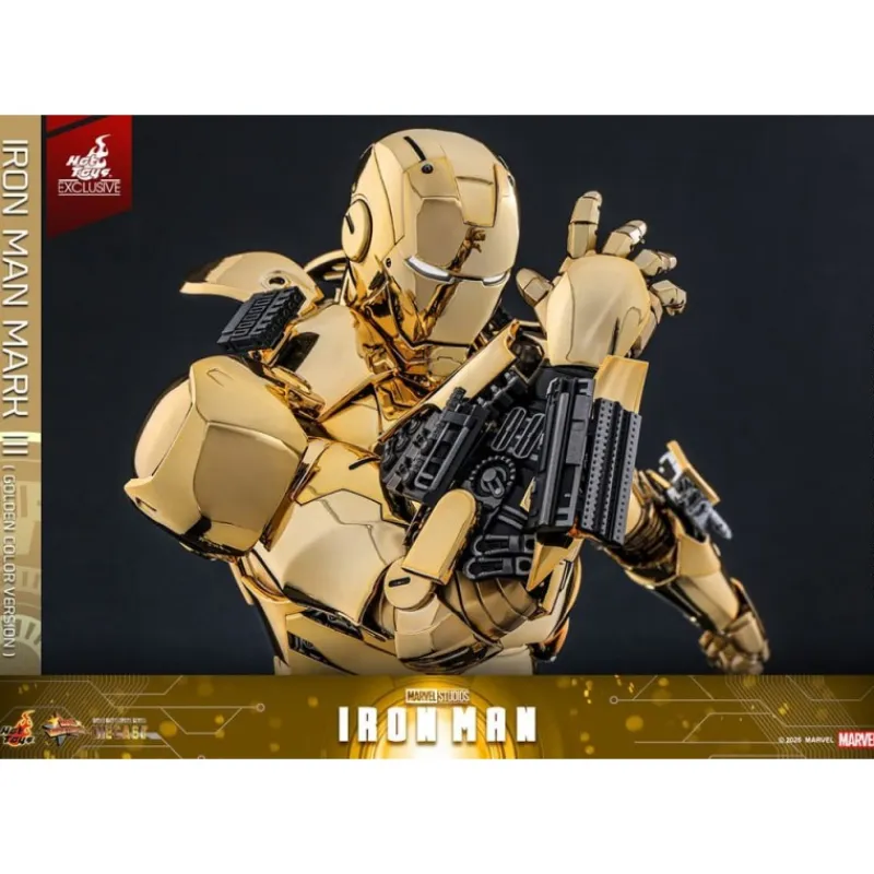 Online Iron Man Figura Movie Masterpiece Diecast 1/6 Mark III (Gold Color) Superhéroes Marvel|Coleccionismo Marvel