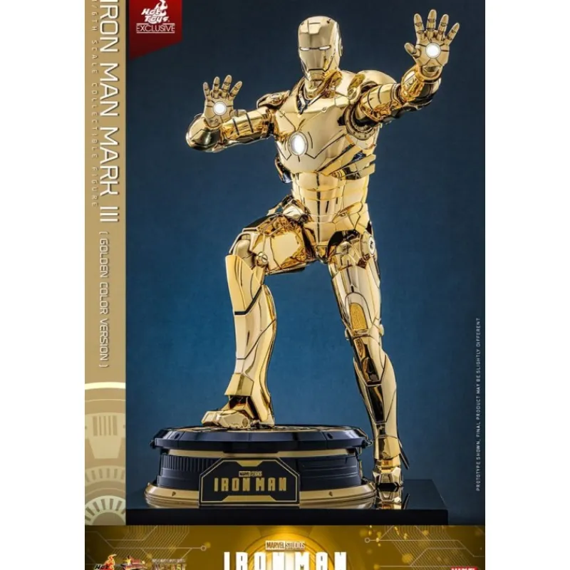 Online Iron Man Figura Movie Masterpiece Diecast 1/6 Mark III (Gold Color) Superhéroes Marvel|Coleccionismo Marvel