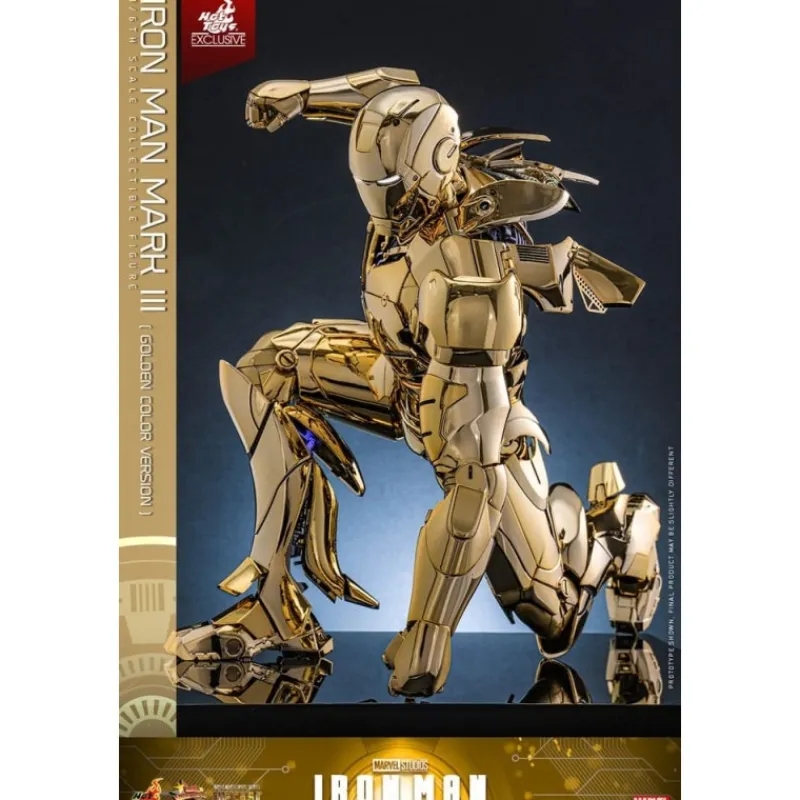 Online Iron Man Figura Movie Masterpiece Diecast 1/6 Mark III (Gold Color) Superhéroes Marvel|Coleccionismo Marvel