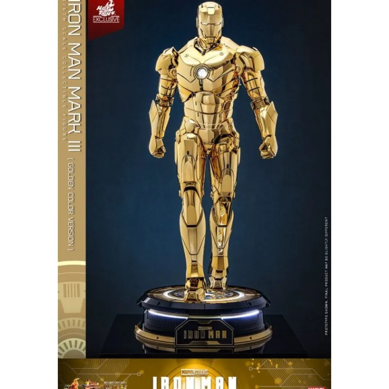Online Iron Man Figura Movie Masterpiece Diecast 1/6 Mark III (Gold Color) Superhéroes Marvel|Coleccionismo Marvel