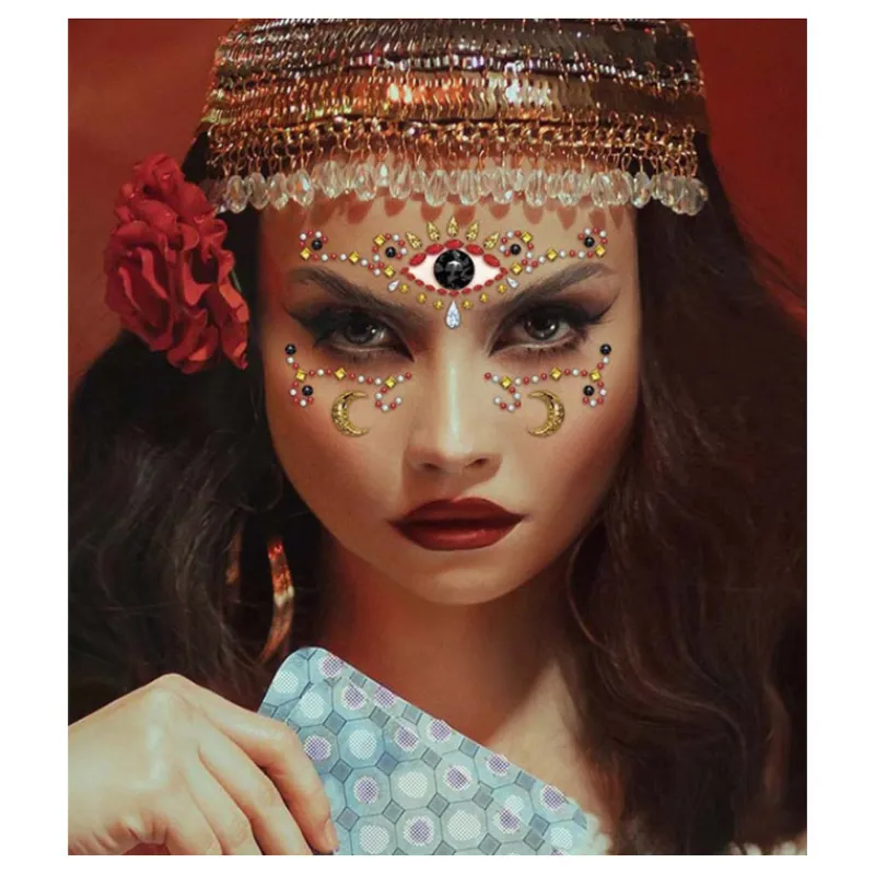 Joyas Faciales Medium Adhesivas Maquillaje Para Disfraces