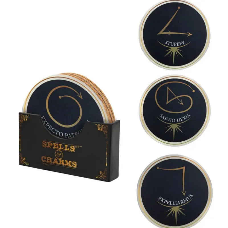 Cinereplicas Harry Potter Hogar^Juego de 4 posavasos Harry Potter