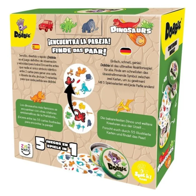 Juegos Juguetes, Figuras Y Más Regalos Para Peques|Juegos, Peluches Y Chuches ^Juego de cartas Dobble Dinosaurios de Zygomatic