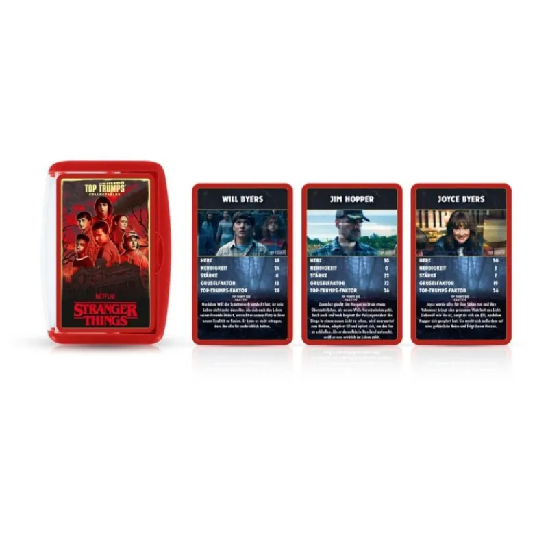 Winning Moves Juguetes, Figuras Y Más Regalos Para Peques|Stranger Things^Juego de cartas Top Trumps Stranger Things Edición Alemán