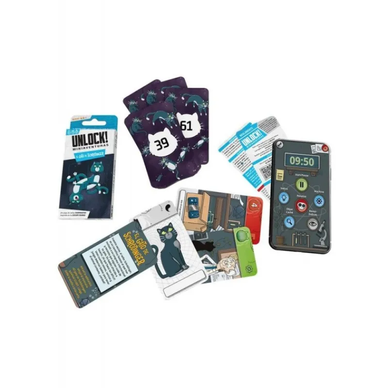 Juegos Juguetes, Figuras Y Más Regalos Para Peques^Juego de Cartas Unlock! Miniaventuras: El Gato de Schrödinger
