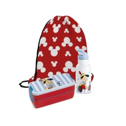 EGAN Disney Hogar^Juego de Fiambrera + Botella Térmica de Pinocho Tales