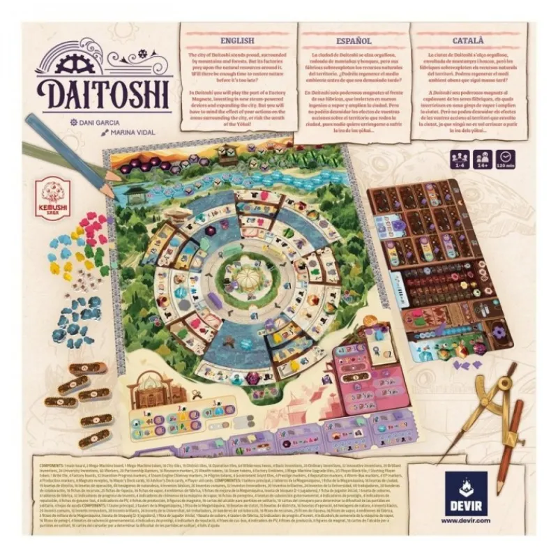 Discount Juego de Mesa Daitoshi - Estrategia y Progreso a Vapor Coleccionismo Ghibli