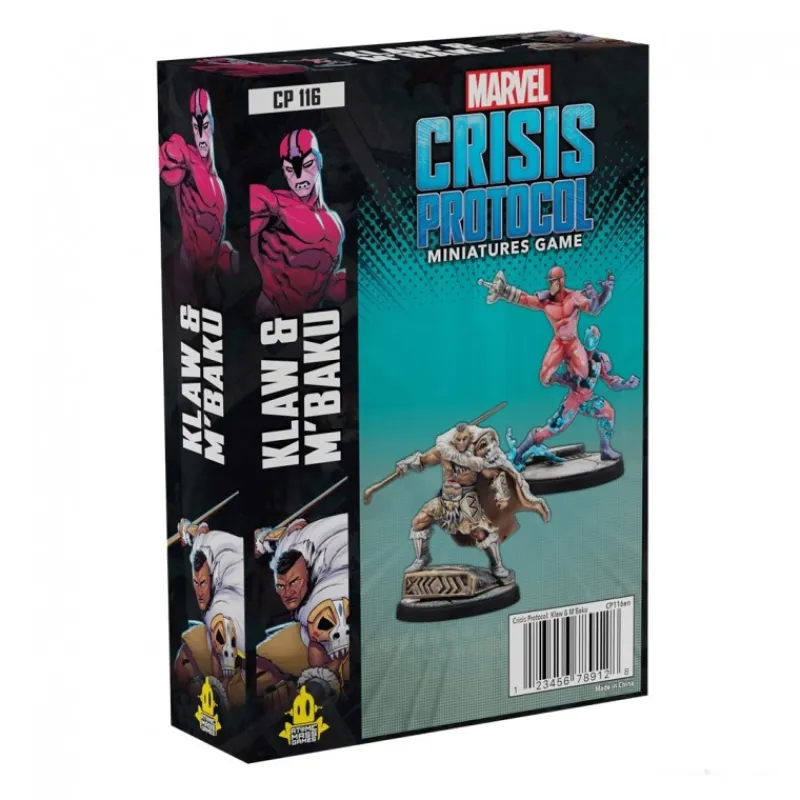 Juego de Mesa Marvel Crisis Protocol: Klaw y M'Baku Cosas De Villanos Marvel|Superhéroes Marvel