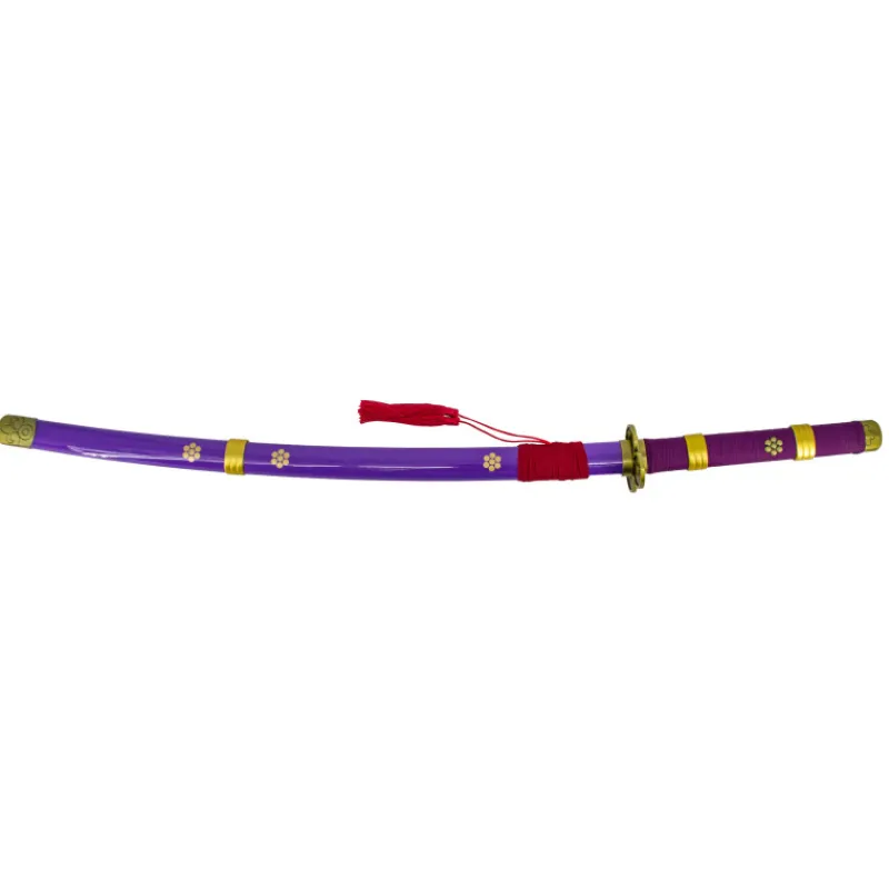 Amont Katanas One Piece|Katanas Funcionales^Katana con Filo Enma de Zoro One Piece 108 cm corte lila