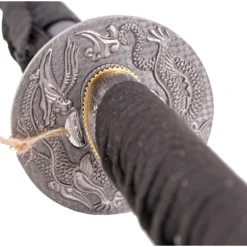 Clearance Katana con Filo Vaina Negra con Grabado 102 cm Katanas Funcionales