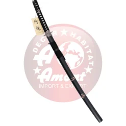 Amont Katanas Decorativas^Katana Vaina Negra con Grabado