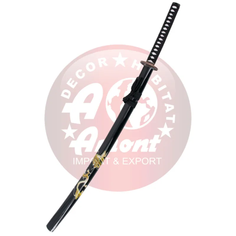 New Katana Vaina Negra Dragón 102 cm Katanas Decorativas