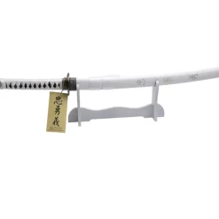 Amont Katanas Decorativas^Katana Wakisashi Vaina Blanca con Grabado "Corage, Deber y Lealtad" 77 cm