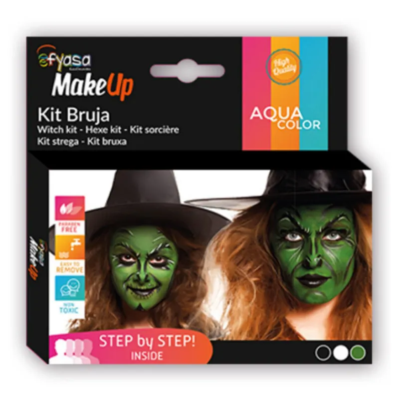 Disfrazzes Maquillaje Para Disfraces^Kit Bruja de 3 Colores al Agua de 3X2 gr