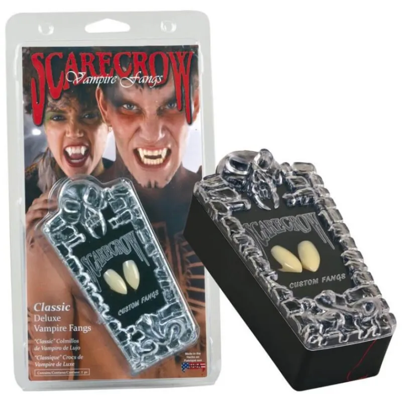 New Kit de Colmillos Scarecrow de Vampiro grandes de Cine Deluxe Maquillaje Para Disfraces