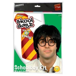 Disfrazzes Pelucas, Barbas Y Bigotes Disfraces^Kit de estudiante o de Carles Puigdemont: Peluca y Gafas