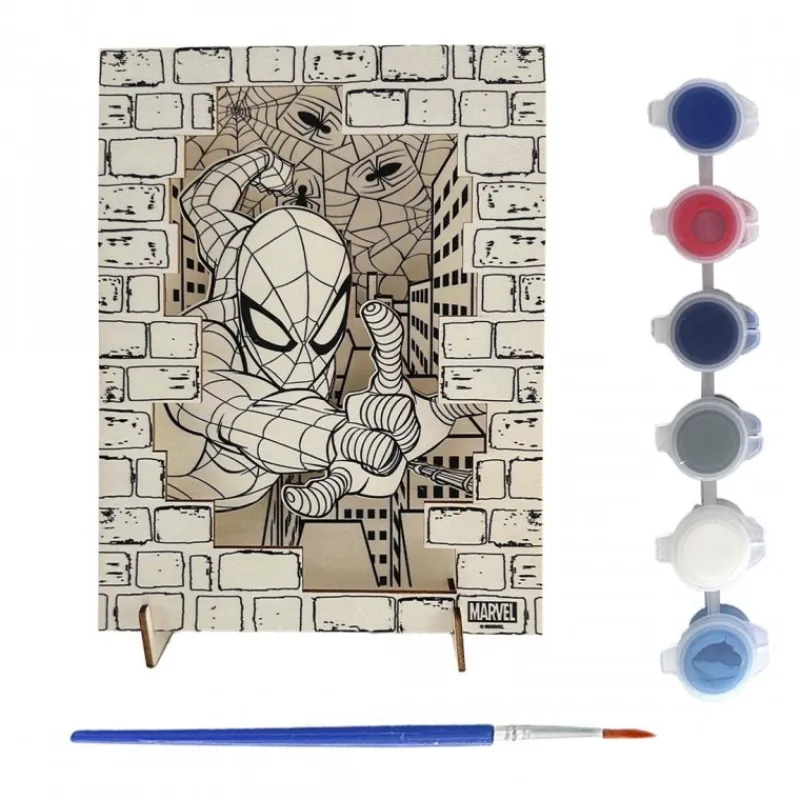 Outlet Kit de Manualidades de Madera Spiderman para Colorear Niños Marvel Y Dc Para Niños|Juguetes, Figuras Y Más Regalos Para Peques