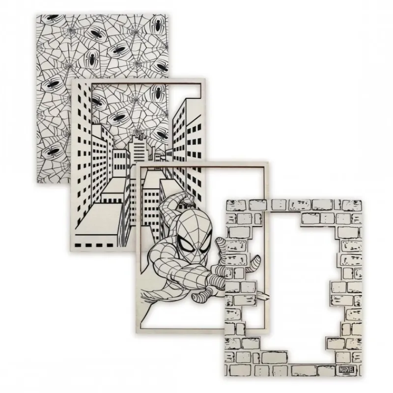 Outlet Kit de Manualidades de Madera Spiderman para Colorear Niños Marvel Y Dc Para Niños|Juguetes, Figuras Y Más Regalos Para Peques