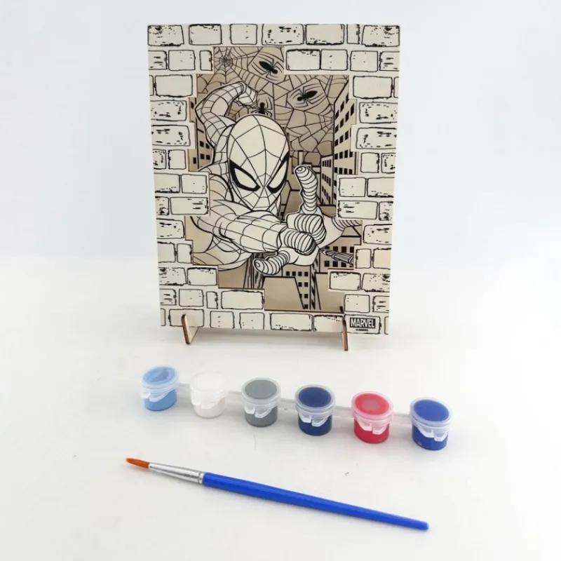 Outlet Kit de Manualidades de Madera Spiderman para Colorear Niños Marvel Y Dc Para Niños|Juguetes, Figuras Y Más Regalos Para Peques