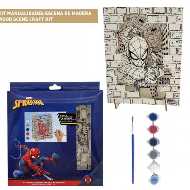 Outlet Kit de Manualidades de Madera Spiderman para Colorear Niños Marvel Y Dc Para Niños|Juguetes, Figuras Y Más Regalos Para Peques